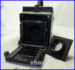 Vintage 1915-ish Folmer Schwing RB GRAFLEX 3x4 Camera withTessar Ic Lens, Film Back