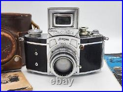 Vintage 1937 Kine Exakta 35mm SLR Film Camera 5cm F2 Lens Ihagee Dresden 1.2.1