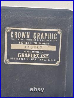 Vintage 1947 Graflex Crown Graphic 2x3 Camera Kodak Ektar 101mm f/4.5 Kalart