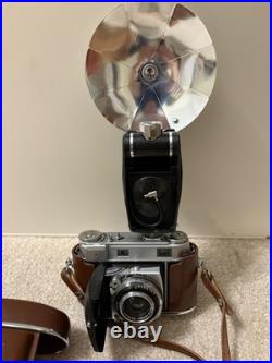 Vintage 1950s Kodak Retina IIIc Camera Scheneider Lens F2/50mm Plus AGFA Flash