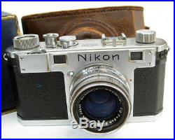 Vintage 1950s NIKON S Rangefinder Camera with Box & 50mm f/2 Nippon Kogaku Lens