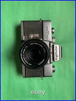 Vintage 1970's Minolta SRT-200 35mm SLR Camera With MD Rokkor-X 12 45mm Lens