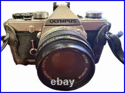 Vintage 1970s Olympus OM-1 Film Camera + Lens & Case Working Vintage 1970s Olympus OM-1 Film Camera + Lens & Case Working