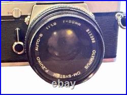 Vintage 1970s Olympus OM-1 Film Camera + Lens & Case Working