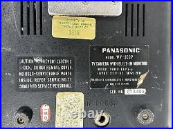 Vintage 1974 Panasonic Video Camera WV-350P with Topcor 1.6/16mm Lens & Monitor