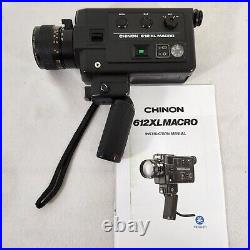 Vintage 1982 Chinon 612XL Macro Zoom Super 8mm Movie Camera with7-42mm f/1.2 Lens