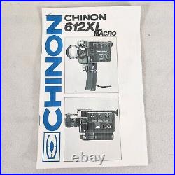 Vintage 1982 Chinon 612XL Macro Zoom Super 8mm Movie Camera with7-42mm f/1.2 Lens