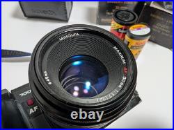 Vintage 1985 Minolta Maxxum 7000AF 35mm Film Camera with 50 mm Lens Kit with Bag Vintage 1985 Minolta Maxxum 7000AF 35mm Film Camera with 50 mm Lens Kit with Bag