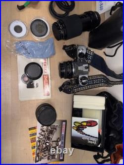 Vintage 35 MM Manual Focus Kit Tokina Lens Strap Bag Pentax ME Super Camera