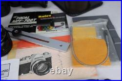 Vintage 35mm camera lot Konica Autoreflex A 1000 Vivitar lens bag manual flash