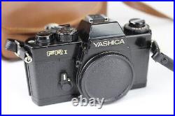 Vintage 35mm camera lot Yashica FR 1 I manual pictures lenses case strap lot