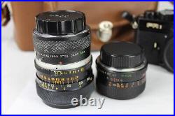 Vintage 35mm camera lot Yashica FR 1 I manual pictures lenses case strap lot