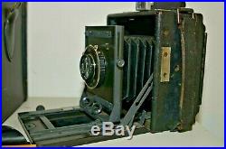 Vintage 4X5 Graflex Speed Graphic Camera withKalart Range Finder Ross London Lens