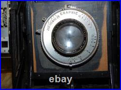 Vintage 4x5 Graflex camera with No. 32 Kodak Lens, Holders & Case Vintage 4x5 Graflex camera with No. 32 Kodak Lens, Holders & Case