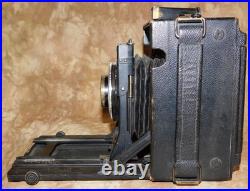 Vintage 4x5 Graflex camera with No. 32 Kodak Lens, Holders & Case