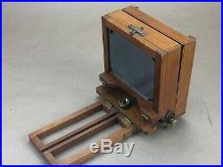 Vintage 4x5 Wooden Tailboard Camera withBrass Lens-Collectible