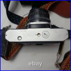 Vintage 50mm Pentax Asahi K1000 Camera Japan Works Strap & 3 Lenses Carry Bag
