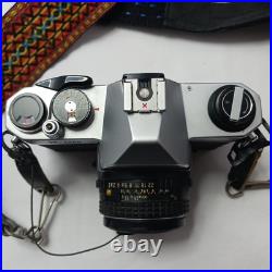 Vintage 50mm Pentax Asahi K1000 Camera Japan Works Strap & 3 Lenses Carry Bag