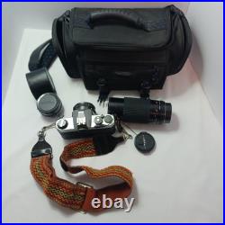 Vintage 50mm Pentax Asahi K1000 Camera Japan Works Strap & 3 Lenses Carry Bag