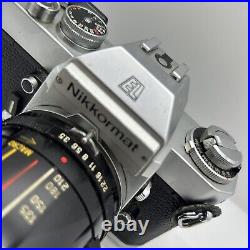 Vintage 70s Nikon SLR Camera Vivitar Series 1 70-210MM with 135 Macro Lens