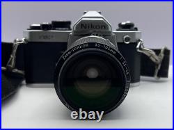 Vintage ALL NIKON PACKAGE -FM2 35mm Camera-Zoom Nikkor 35-105mm Lens-MD-12 Motor