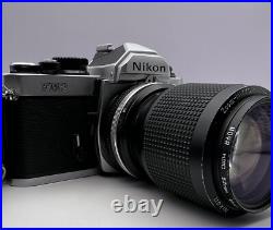 Vintage ALL NIKON PACKAGE -FM2 35mm Camera-Zoom Nikkor 35-105mm Lens-MD-12 Motor