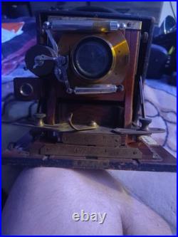 Vintage Almer Coe Folmer Schwing Camera With A 18 In Bausch& Lomb 1897 Lens