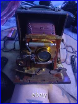 Vintage Almer Coe Folmer Schwing Camera With A 18 In Bausch& Lomb 1897 Lens