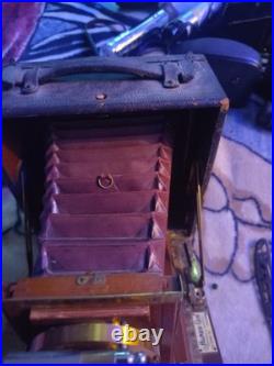 Vintage Almer Coe Folmer Schwing Camera With A 18 In Bausch& Lomb 1897 Lens