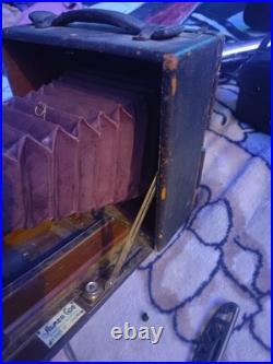 Vintage Almer Coe Folmer Schwing Camera With A 18 In Bausch& Lomb 1897 Lens