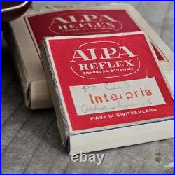 Vintage Alpa Reflex Model 5 35 mm Camera With Leather Case Original Box F/2.8 Lens