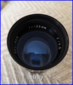 Vintage Argus C3 Camera (2) Brick 35mm /Light Meter + Soligor 135mm Lens + Cases