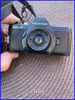 Vintage Asahi Pentax Auto 110 Compact Film Camera SLR With 2 Lenses and Case