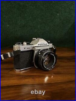 Vintage Asahi Pentax K1000 35mm SLR Camera with SMC Pentax-A 12 50mm Lens