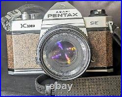 Vintage Asahi Pentax K1000 Camera With Carrying Case, Lenses, Accessories