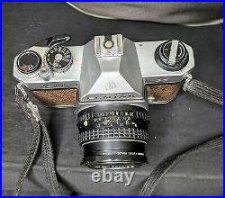 Vintage Asahi Pentax K1000 Camera With Carrying Case, Lenses, Accessories