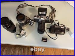 Vintage Asahi Pentax K1000 camera with Extra Lens, Camera Bag And Carry Strap