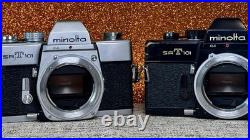 Vintage BLACK Minolta SRT-101 Camera, 50mm ROKKOR-PF lens Film tested & Working