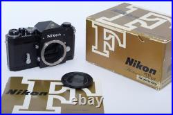 Vintage BLACK Nikon F 35mm SLR Camera withMotor Drive Plate. Prism. Box. Manual