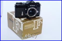 Vintage BLACK Nikon F 35mm SLR Camera withMotor Drive Plate. Prism. Box. Manual