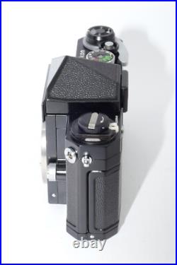 Vintage BLACK Nikon F 35mm SLR Camera withMotor Drive Plate. Prism. Box. Manual