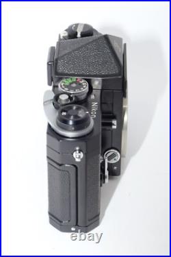 Vintage BLACK Nikon F 35mm SLR Camera withMotor Drive Plate. Prism. Box. Manual