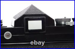 Vintage BLACK Nikon F 35mm SLR Camera withMotor Drive Plate. Prism. Box. Manual