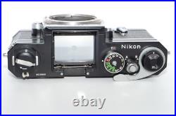 Vintage BLACK Nikon F 35mm SLR Camera withMotor Drive Plate. Prism. Box. Manual