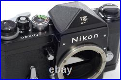 Vintage BLACK Nikon F 35mm SLR Camera withMotor Drive Plate. Prism. Box. Manual