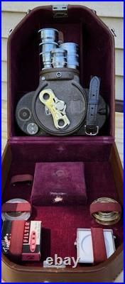 Vintage Bell & Howell 16mm Camera 70 Series Filmo C Mount Lens Orig. Case Nice