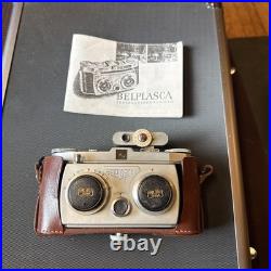 Vintage Belplasca Stereo Camera #02699 Carl Zeiss Jena Tessar 37.5 Lenses Manual