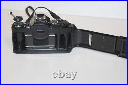 Vintage Black Body Canon AE-1 Program 35mm Film Camera with 50mm 11.4 Lens Tested