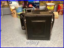 Vintage Black Speed Graphic 4 x 5 Camera withTessar 135mm 4.5 Lens