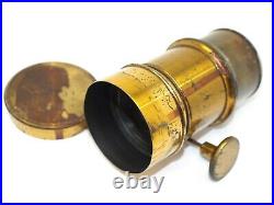 Vintage Brass Lens with Focusing for Large Format Folding Cameras